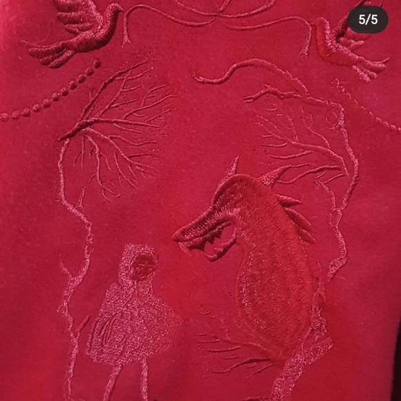 Hell Bunny Fairytale Coat in Burgundy XS - Picture 5 of 5